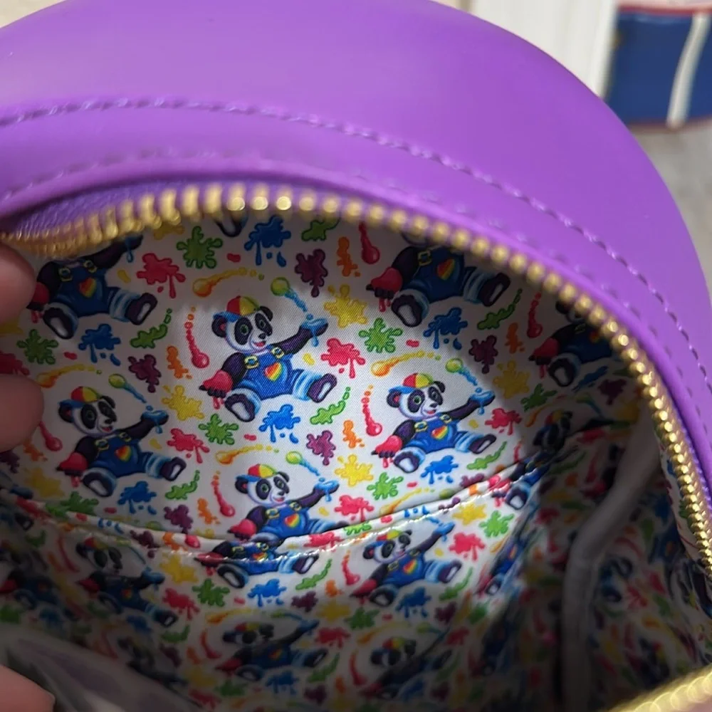 BNWT loungefly backpack Lisa Frank panda painter - Picture 5 of 5